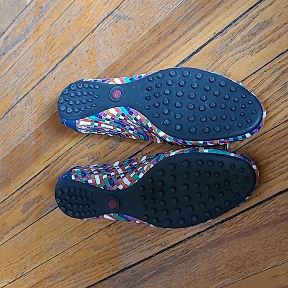 Women’s Pons Quintana Pilar Multicolor Braided Leather Flats Size EU 40 - Picture 2 of 7